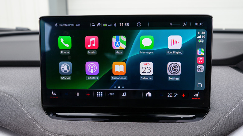 Apple CarPlay interface on a vehicle infotainment screen.