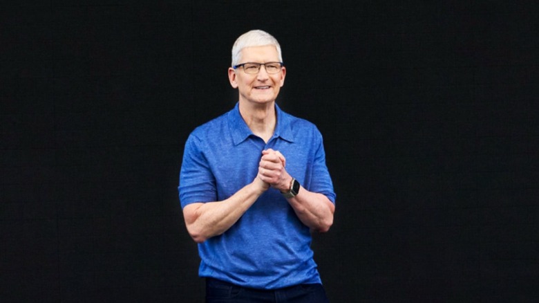 Apple's CEO Tim Cook during the WWDC 2024 keynote