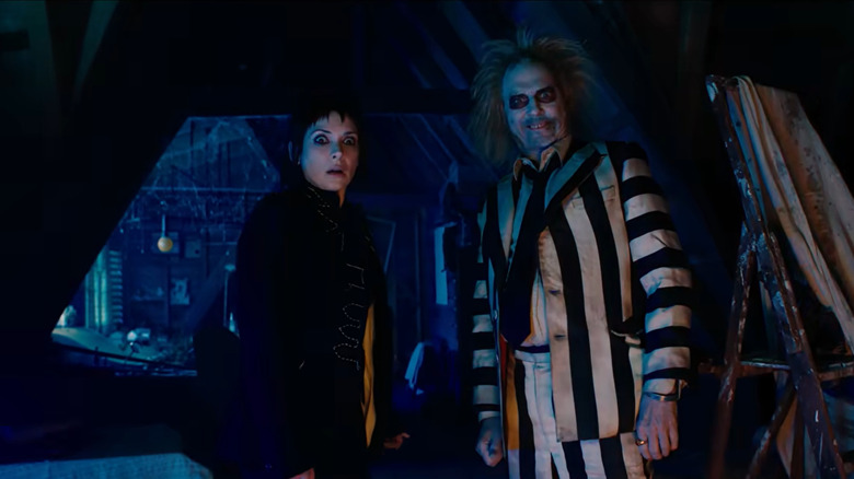 Winona Ryder stands besides Michael Keaton's Beetlejuice in the new installment of the movie.