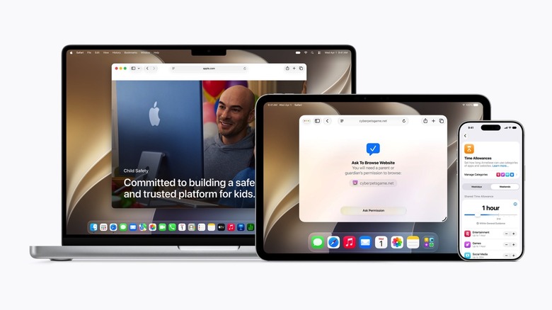 The new child safety features on macOS 27, iPadOS 27, and iOS 27.