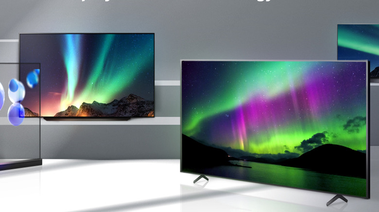 A selection of LG WOLED panels