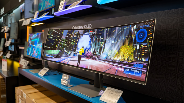 An ultrawide Samsung OLED monitor