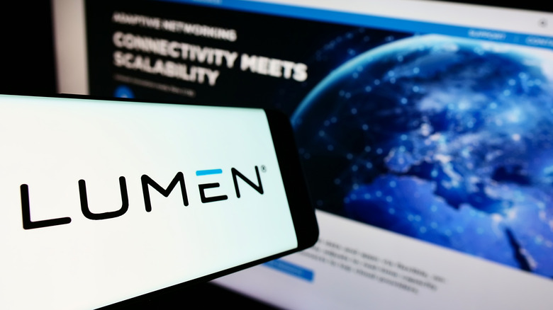 Lumen logo on a phone screen