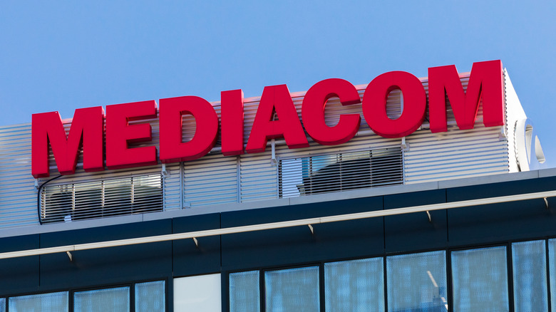 Mediacom logo on the company's headquarters