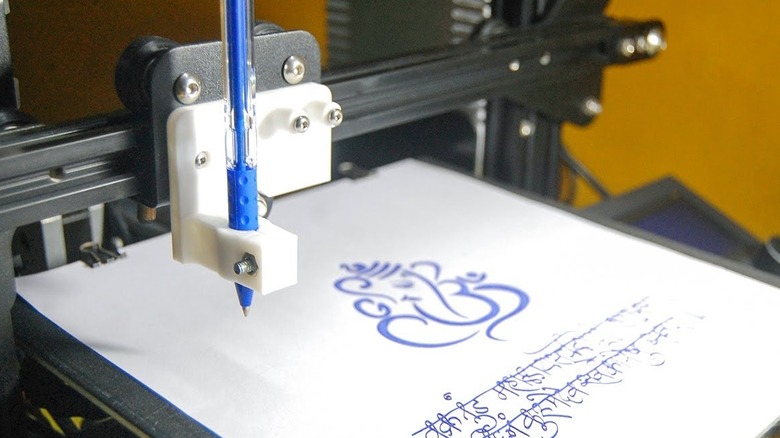 3D Printer with pen attachment acting as a plotter
