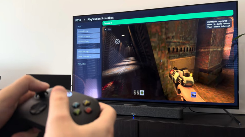 Devran Cosmo Uenal playing PS5 emulator with Xbox controller