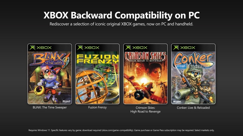 original Xbox cases for the 4 released games