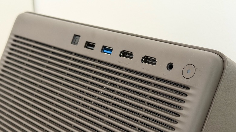 Close-up shot of XGIMI's Horizon 20 Max ports