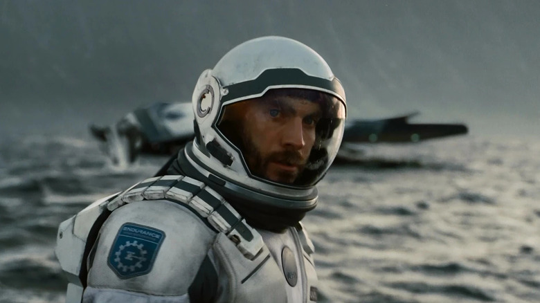 Doyle in a spacesuit in the water