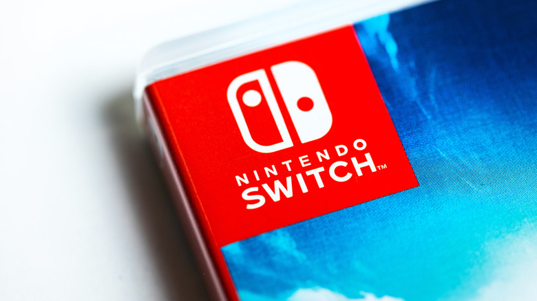 Nintendo Switch logo on a physical game case.