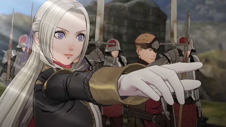 Fire Emblem Three Houses Edelgard cutscene