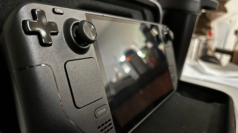 A Steam Deck in a carrying case