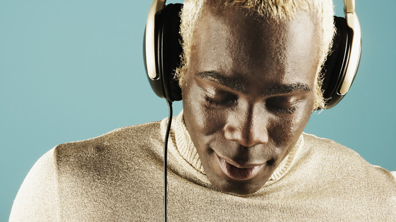 Person with headphones on