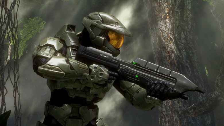 Master Chief in a forest in Halo The Master Chief Collection