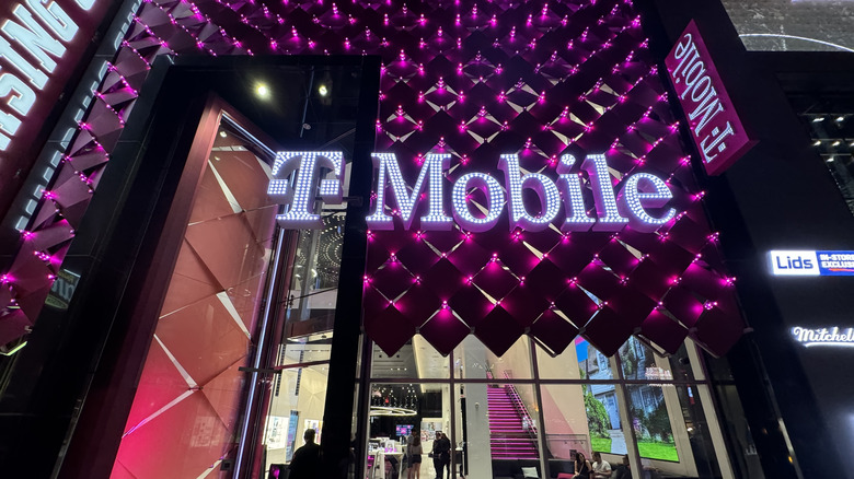 A T-Mobile store facade in Las Vegas.