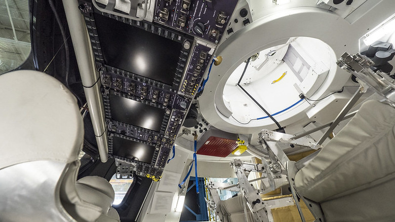 A part of the Orion spacecraft's interior.