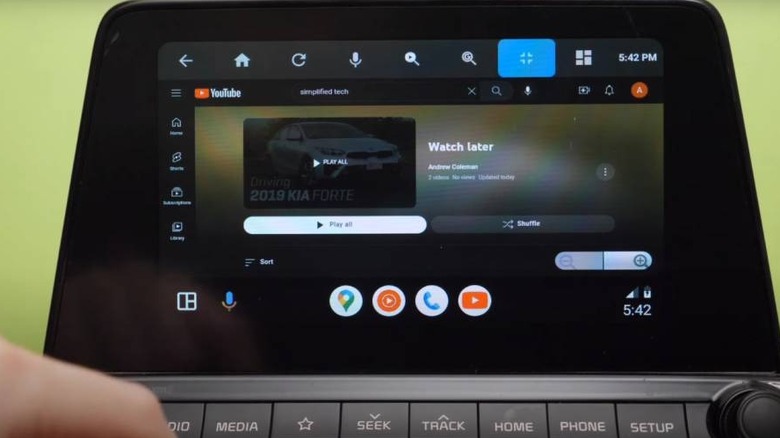 The CarStream app running on a control panel in a car.