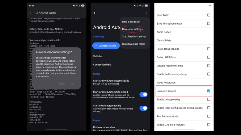 Android Auto Developer Mode settings screenshot from BGR.