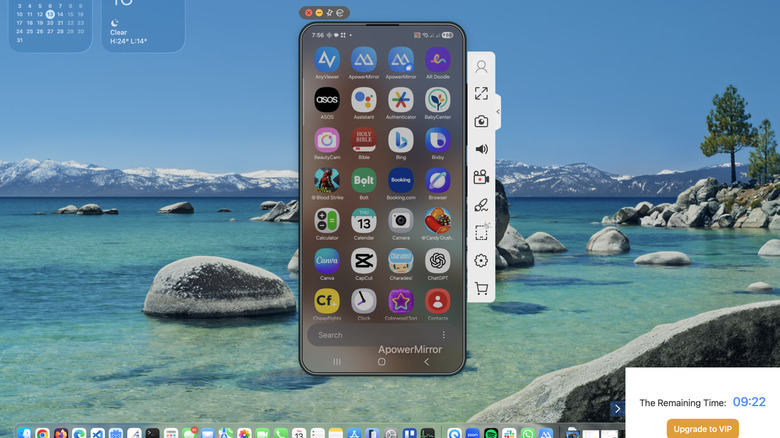 Mirroring an Android phone to a MacBook using Apowersoft