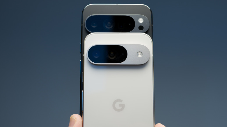 two Google Pixel 9 series phones