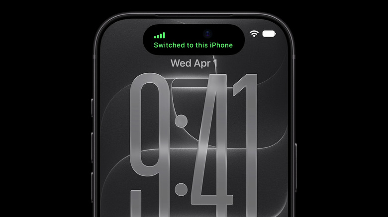 iPhone Handoff active on iPhone