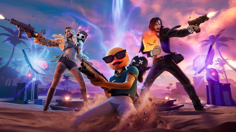 Fortnite Runners banner image featuring sprites and John Wick