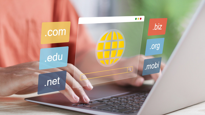 Visualization of DNS system used to connect to websites.