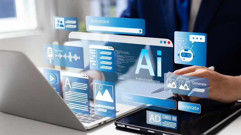 A picture of someone using an AI chatbot