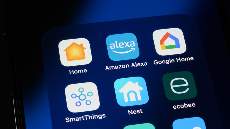 smartphone with smart home apps