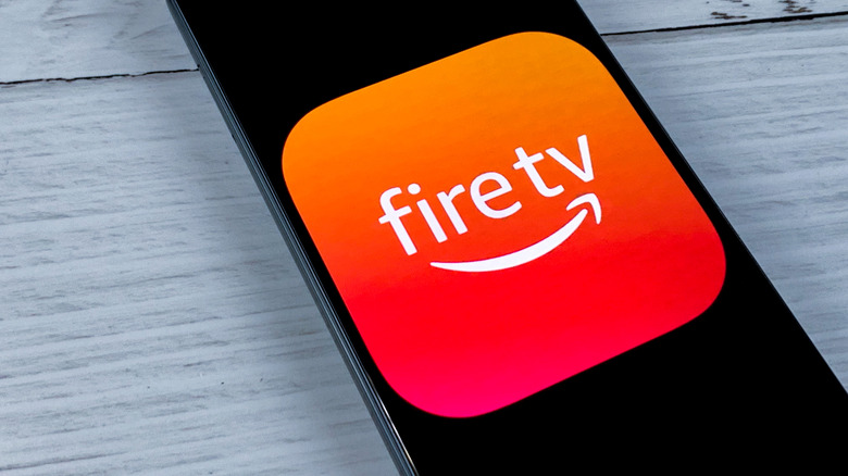 the Amazon Fire TV logo on a smartphone