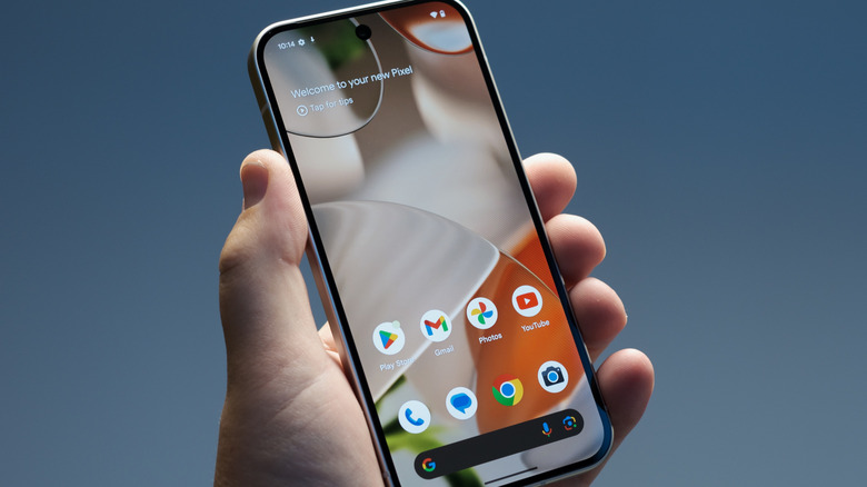 A Pixel 9 Pro phone in hand.