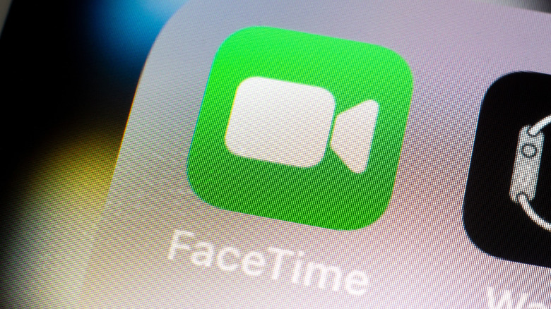 FaceTime icon on an iPhone