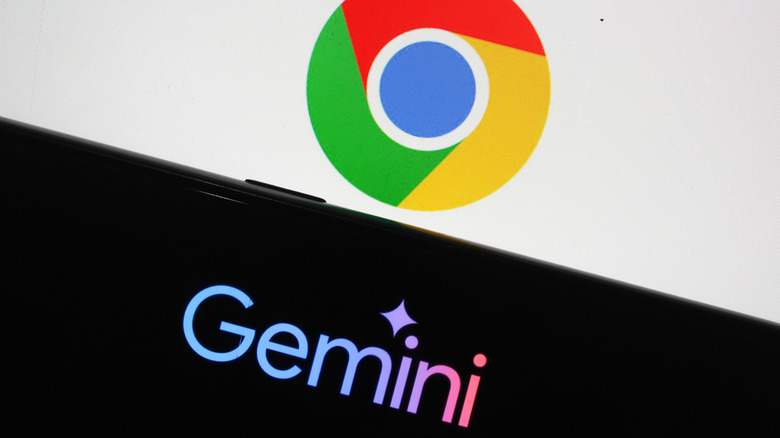Los logotipos de Chrome y Géminis uno al lado del otro.