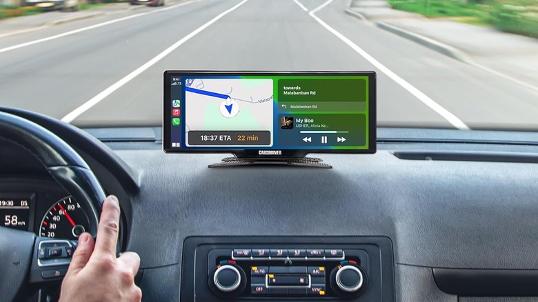 Car and Driver Intellidash Pro X10 mounted to dashboard
