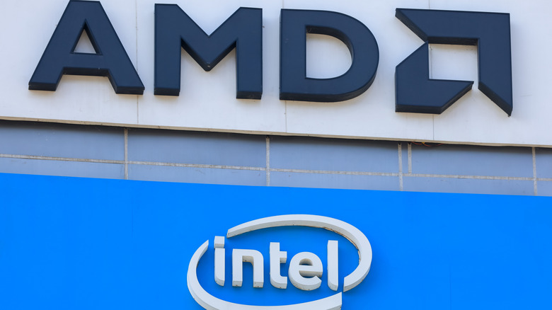 AMD and Intel logos