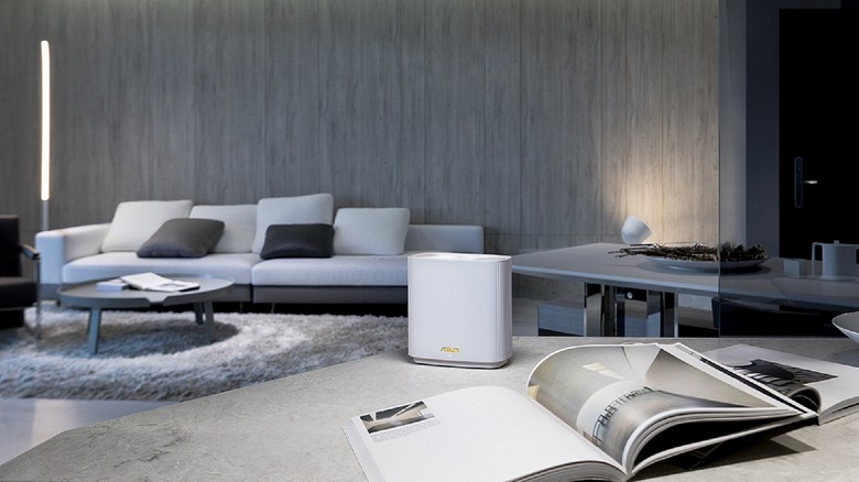The Asus ZenWiFi AX (XT8) shown in a living room