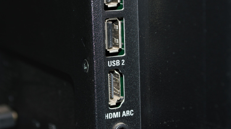 The HDMI ARC port on a TV.