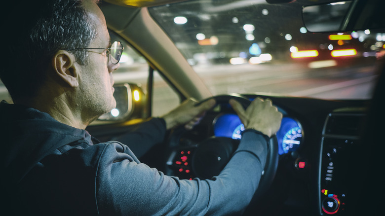 A close-up of an LED headlight on a modern vehicle.