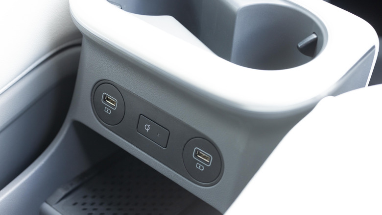 Two car USB ports