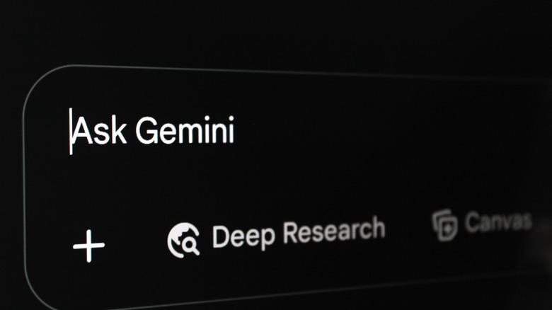Ask Gemini in google gemini text box