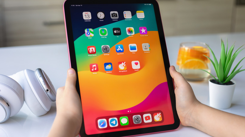 Person holding an iPad