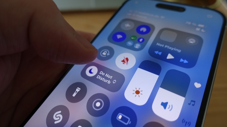 The Control Center layout on an iPhone screen