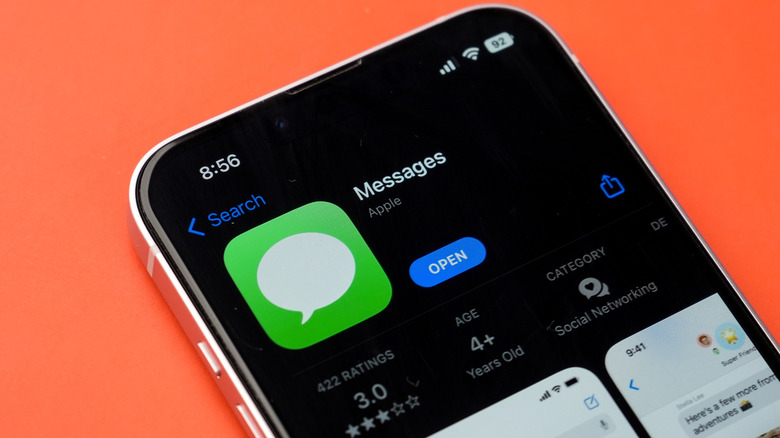 An iPhone screen showing the iMessage app icon