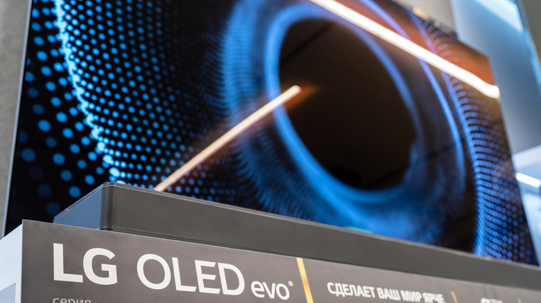 LG OLED TV in a store.
