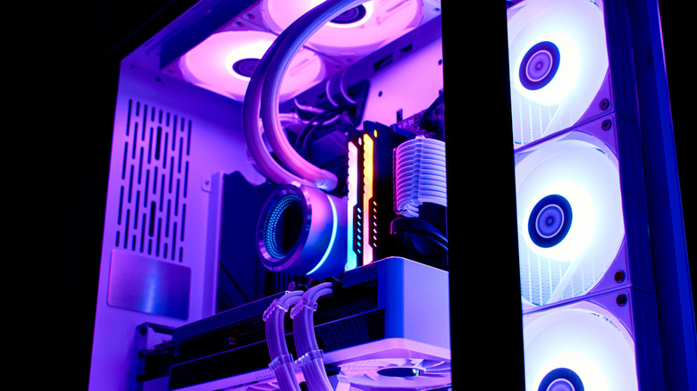 A RGB-lit gaming PC
