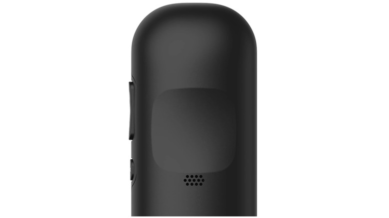 The built-in speaker on the back of a Roku remote.