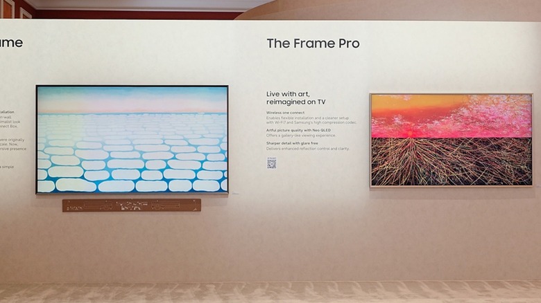Samsung's displays its new The Frame and The Frame Pro TVs at CES 2026