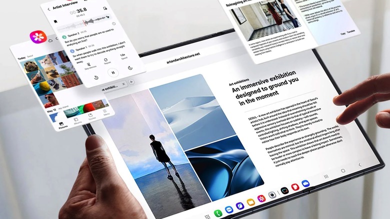 The Galaxy Z TriFold's main screen, running full-screen apps.