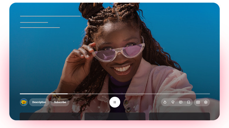 still of new YouTube video player showing refined controls that obscure the video less