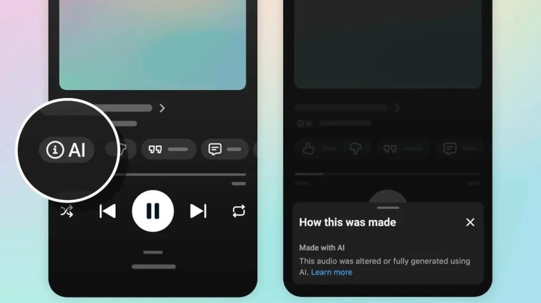 graphic showing Google's new AI label feature
